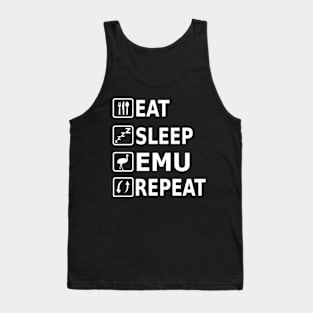 Eat sleep Emu Repeat Design lover owner Tank Top